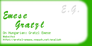 emese gratzl business card